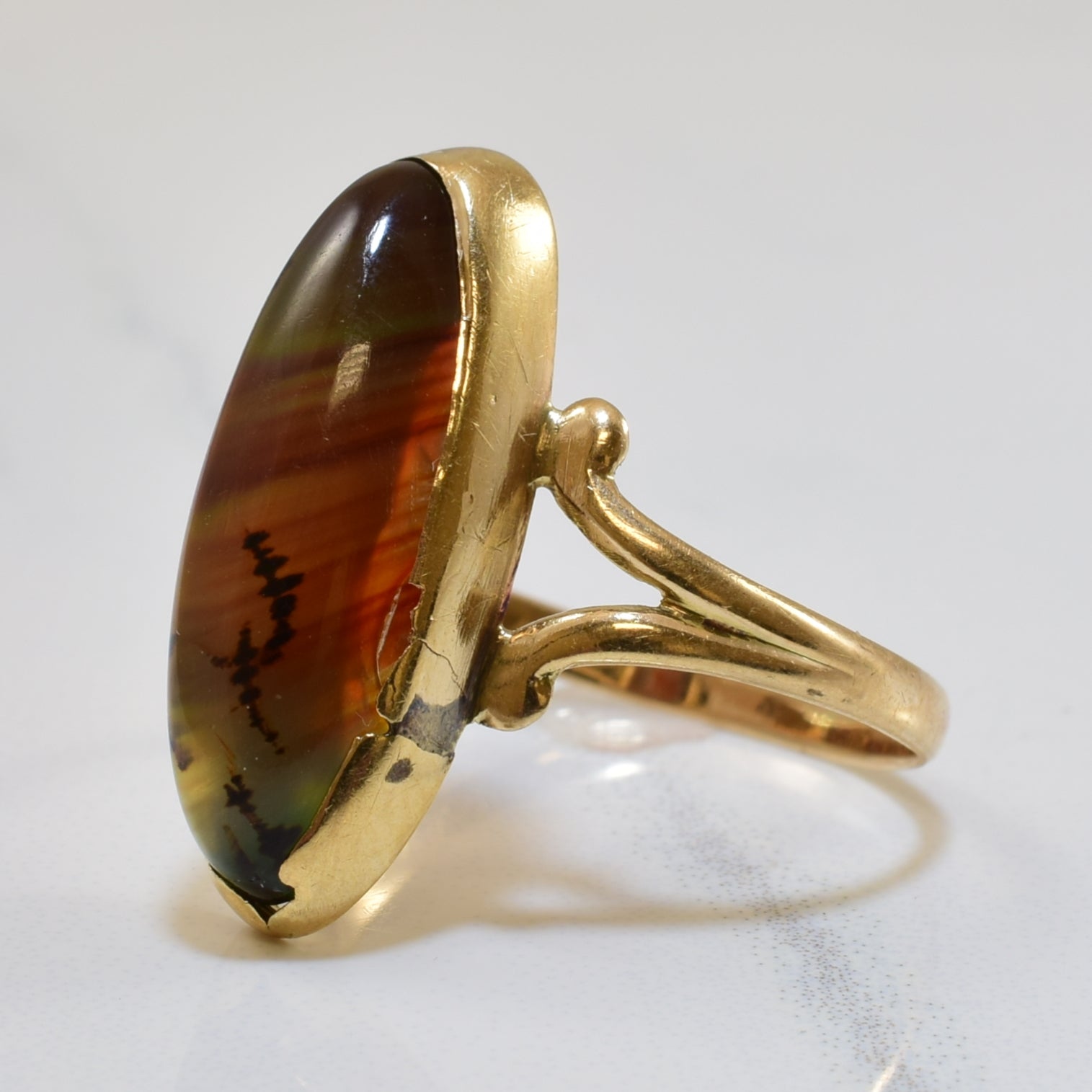 Agate Cocktail Ring | 5.00ct | SZ 6 |