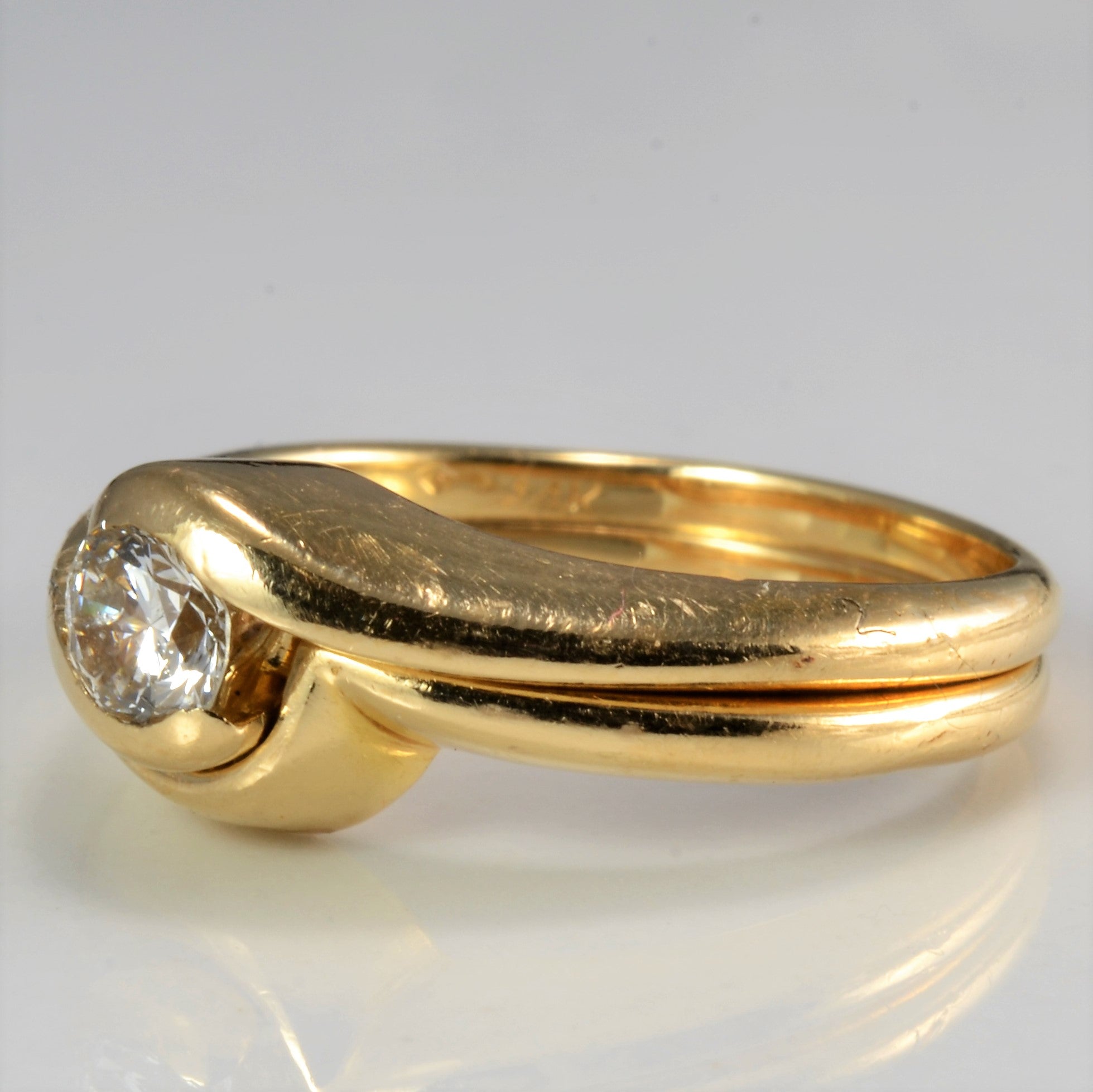 Solitaire Diamond Engagement Ring Set | 0.33 ct, SZ 6 |