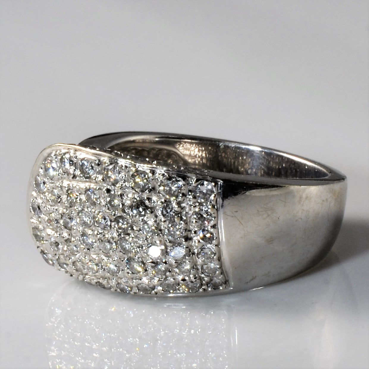 Pave Diamond Bypass Ring | 0.78ctw | SZ 8.25 |