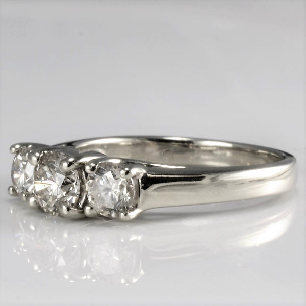 Three Stone Diamond Engagement Ring | 0.90 ctw, SZ 5.25 |