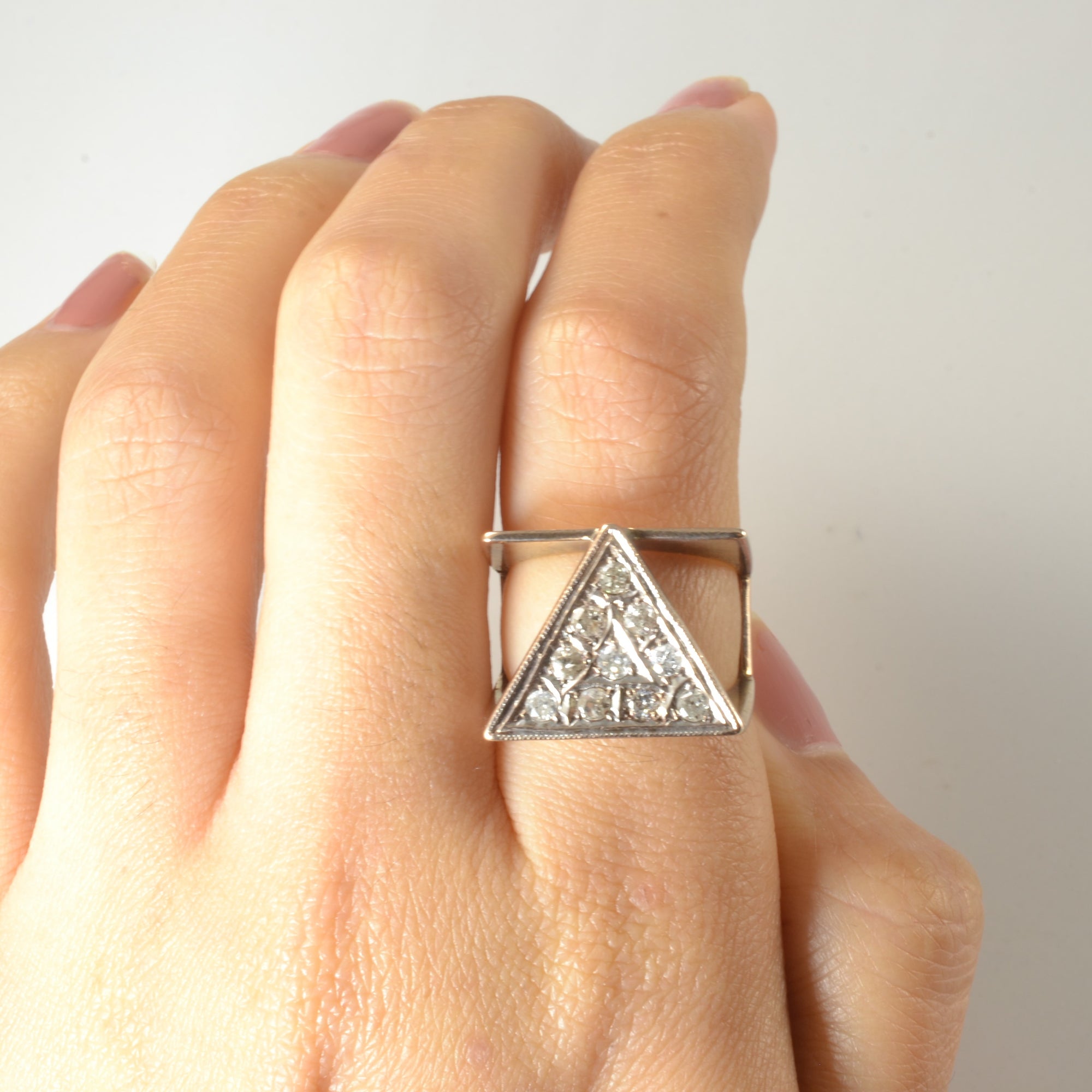 1960s Diamond Triangle Ring | 0.45ctw | SZ 6 |