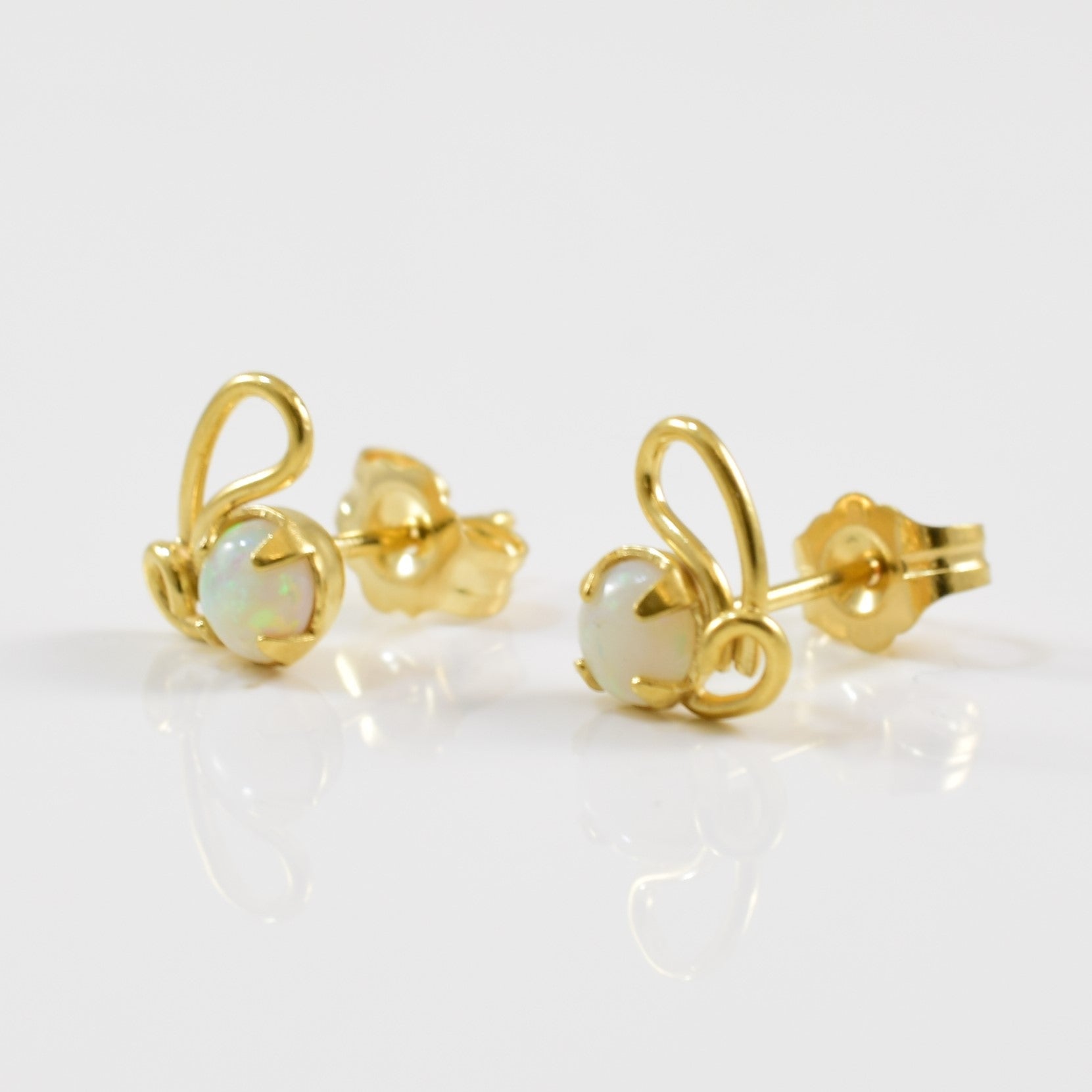 Abstract Opal Swirl Stud Earrings | 0.36ctw |