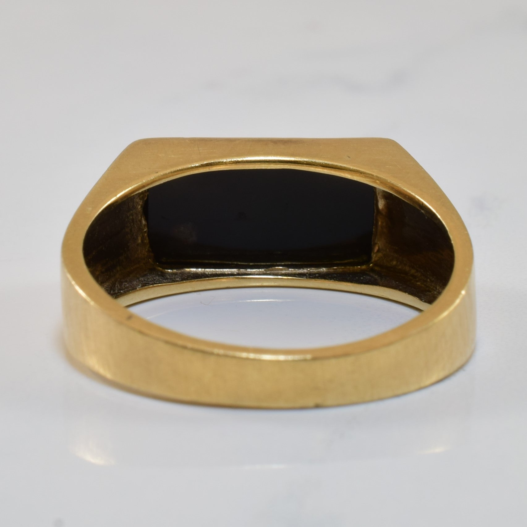 Flat Cab Black Onyx Ring | 2.50ct | SZ 10.75 |
