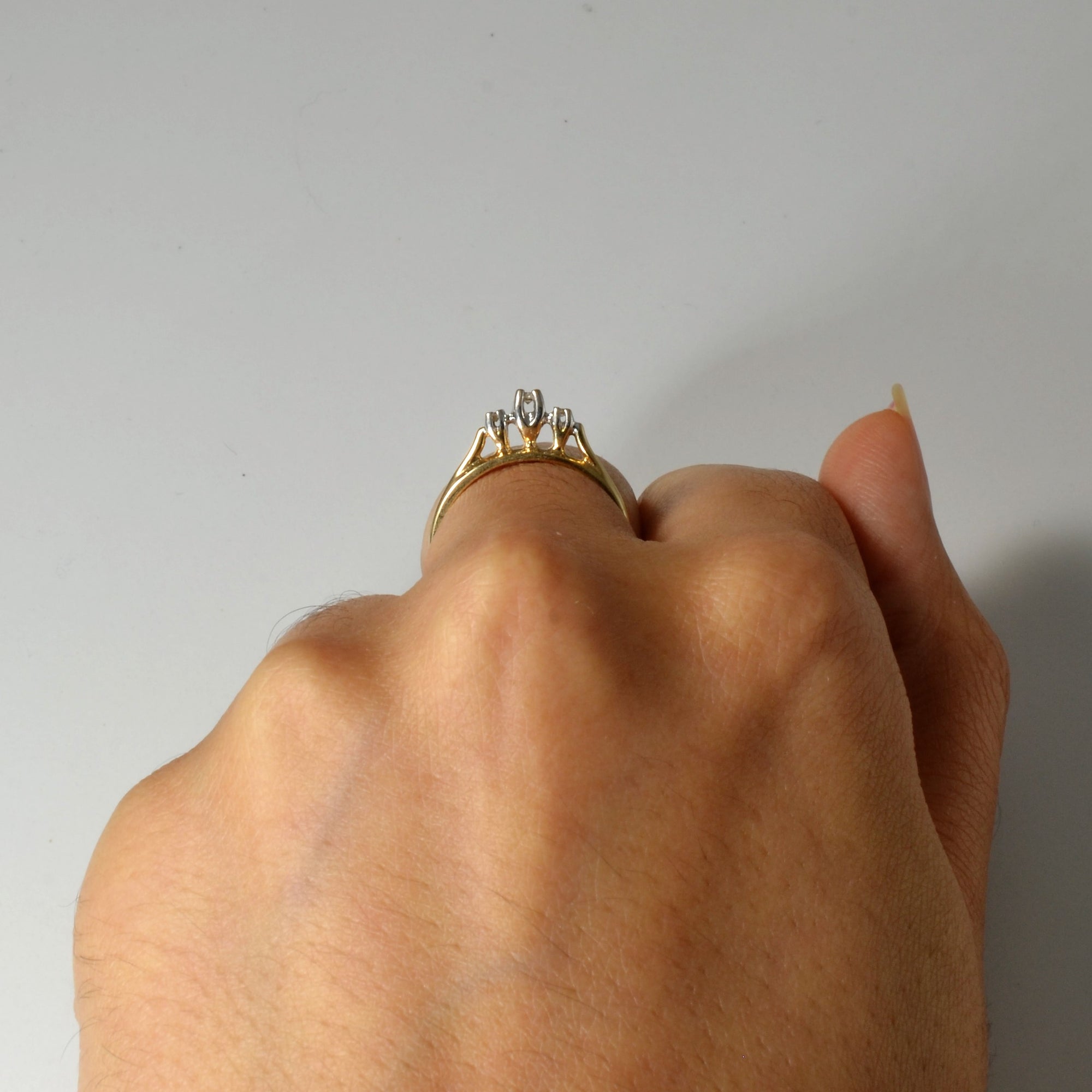Petite Three Stone Diamond Ring | 0.025ctw | SZ 6 |