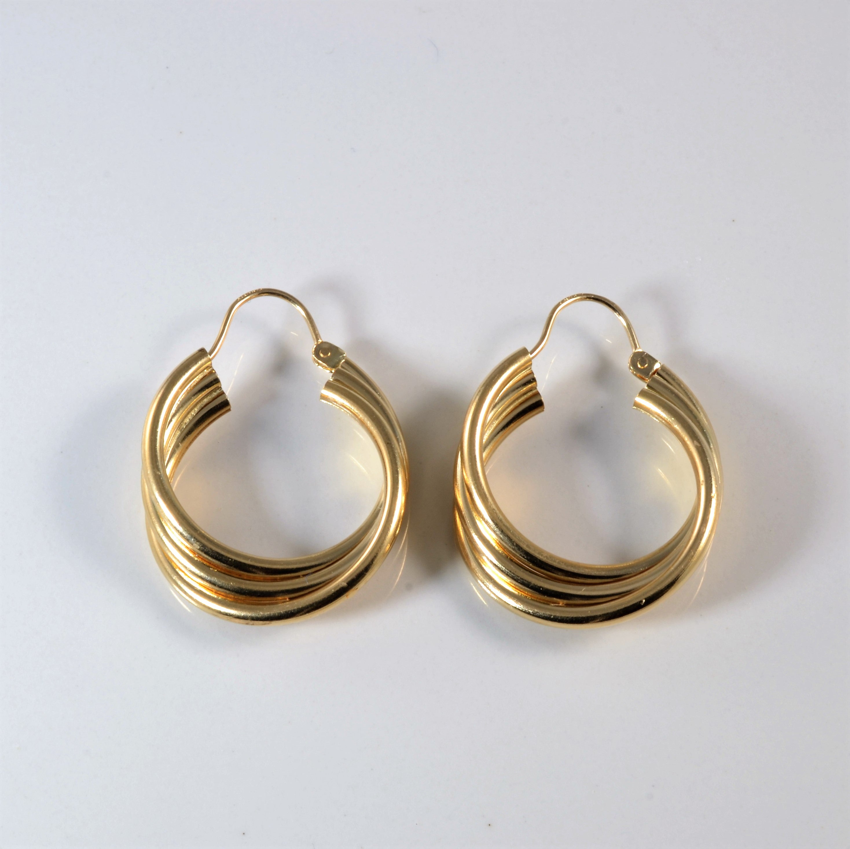 Twisted Layer Hoops |
