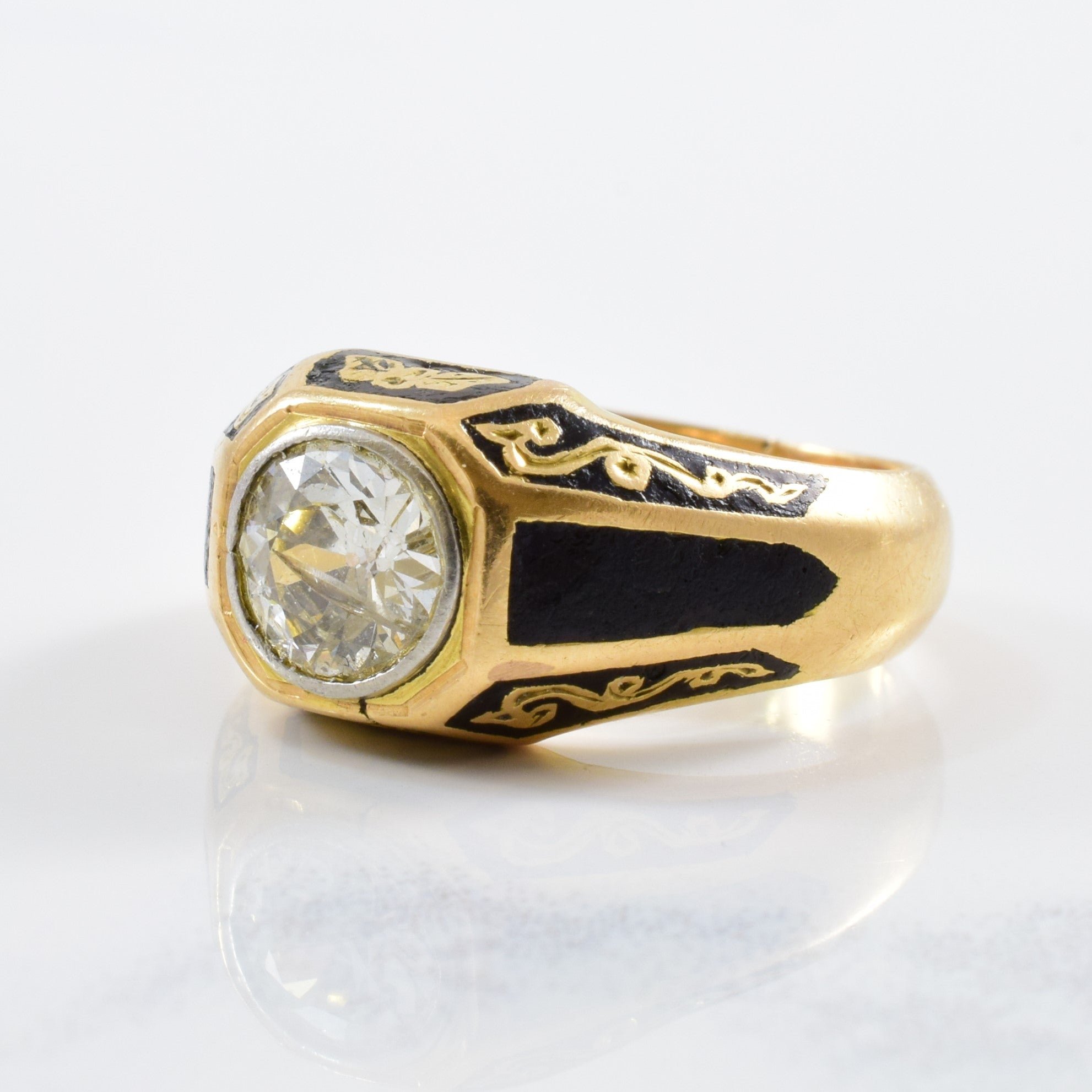 old european cut vintage diamond ring