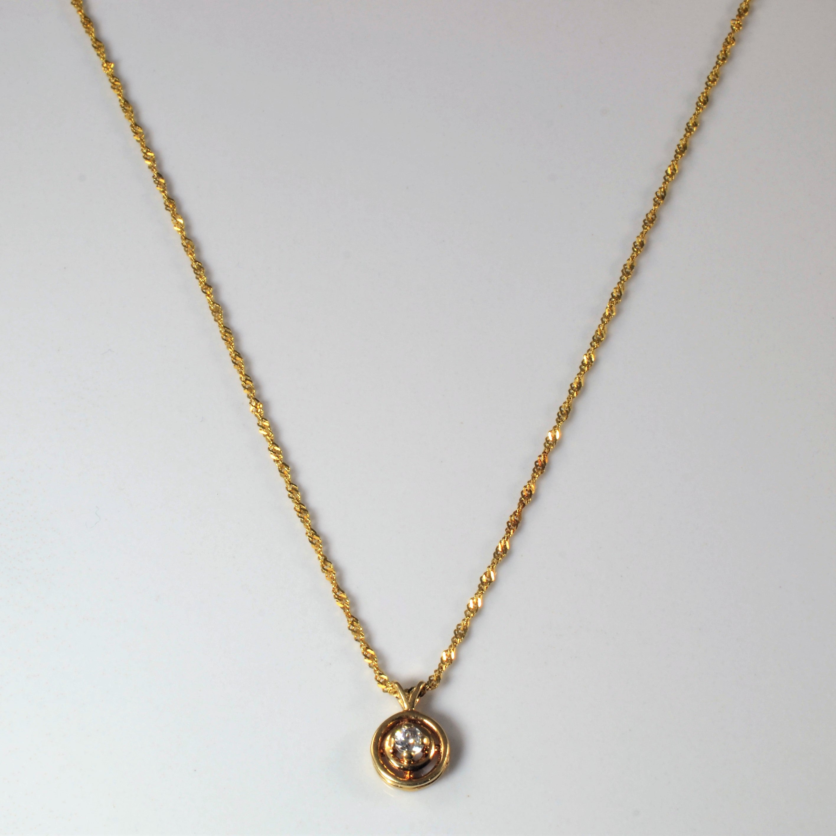 Collier en diamant taille ancienne | 0,07 ct | 17 pouces | 
