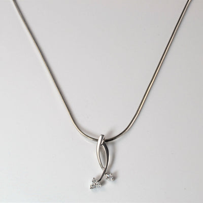 Twisted Diamond Necklace | 0.10ctw | 18