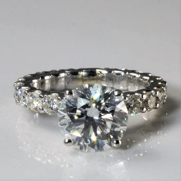 GIA Diamond Eternity Engagement Ring | 3.62ctw VS1 G Ex | SZ 4 |