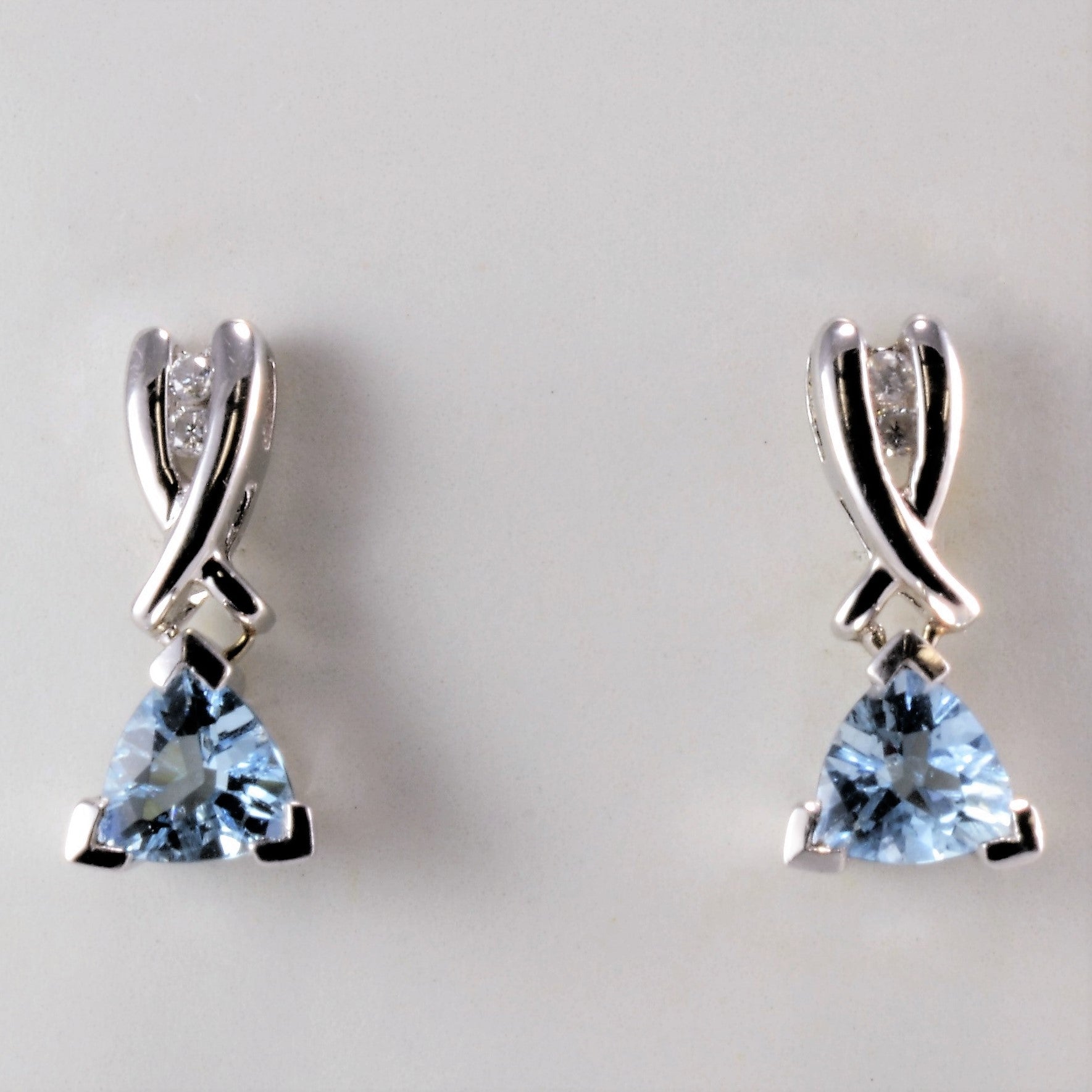 Elegant Aquamarine & Diamond Necklace & Earrings Set | 17''|