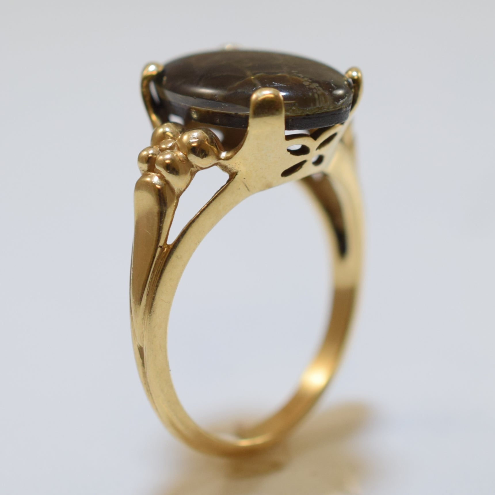 Solitaire Oval Ammolite Ring | 2.75ct | SZ 6.75 |