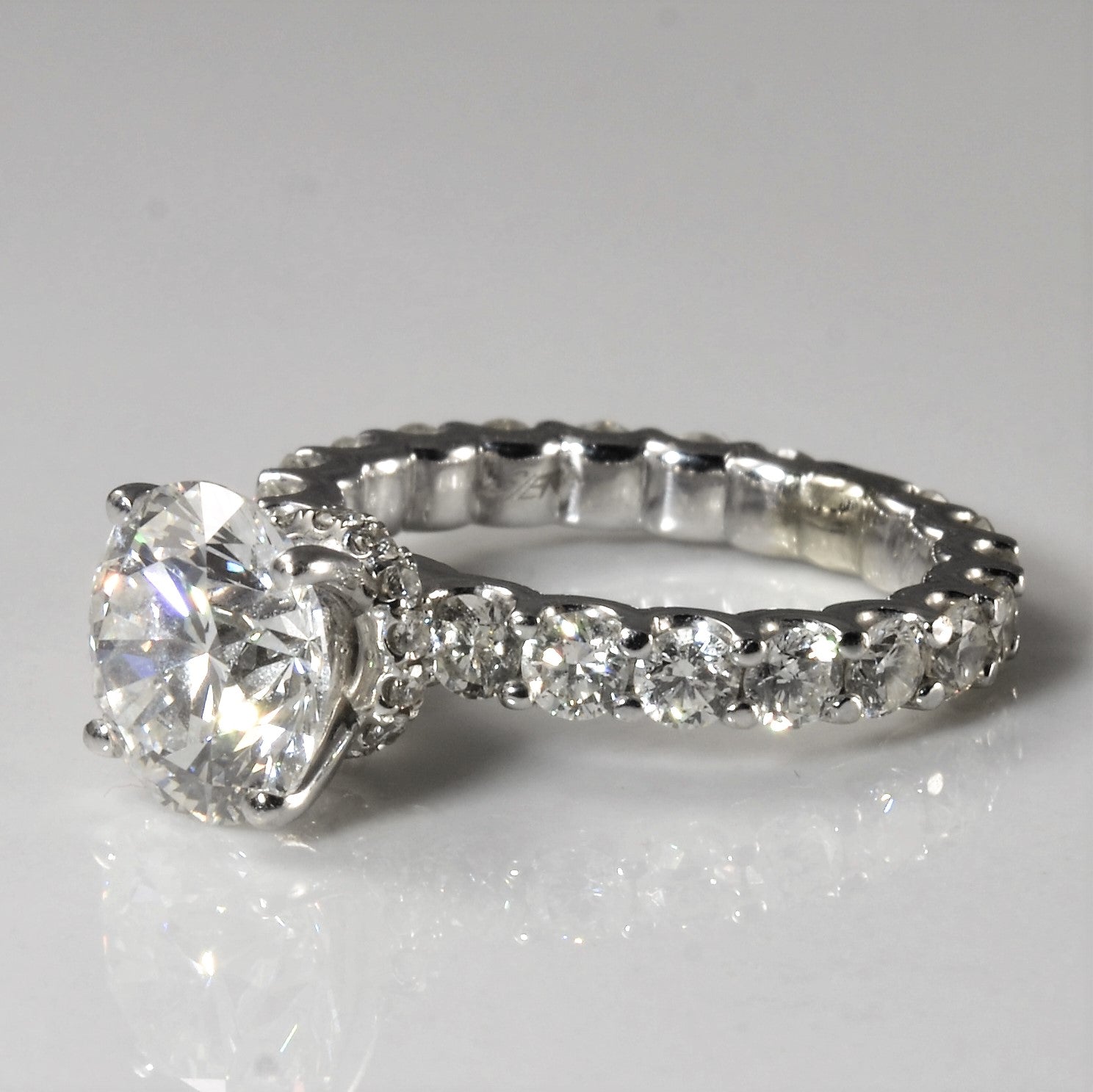 GIA Diamond Eternity Engagement Ring | 3.62ctw VS1 G Ex | SZ 4 |