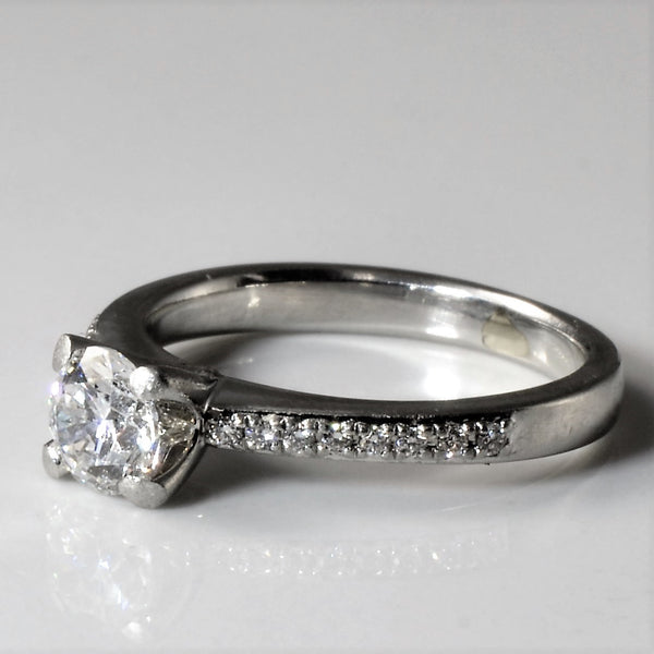 Platinum Diamond Engagement Ring | 0.57ctw | SZ 4.5 |