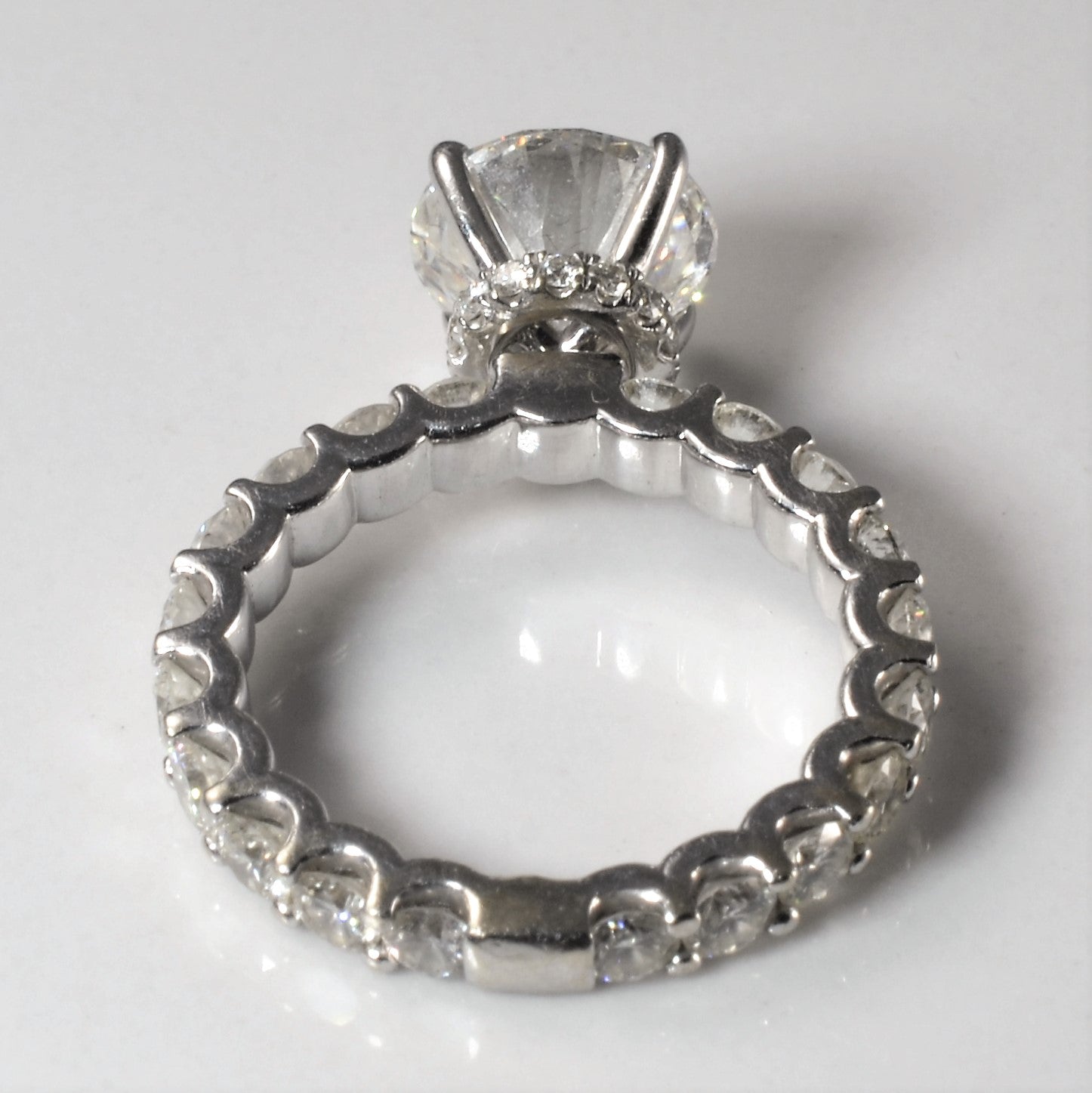 GIA Diamond Eternity Engagement Ring | 3.62ctw VS1 G Ex | SZ 4 |