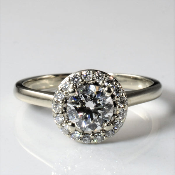 'Brilliant Earth' Diamond Halo Engagement Ring | 0.96ctw | SZ 6.5 |