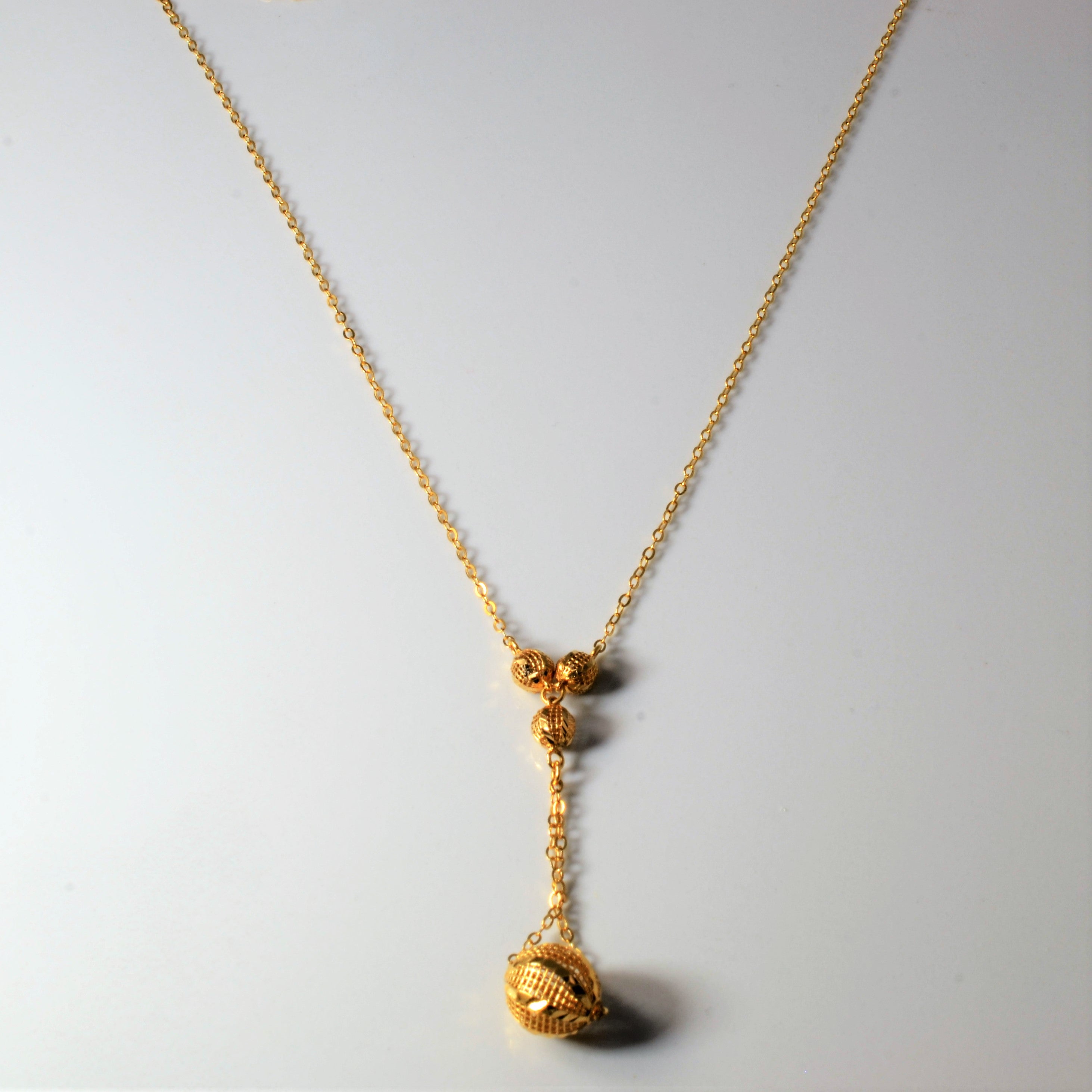 Rolo Link Drop Necklace | 16"|