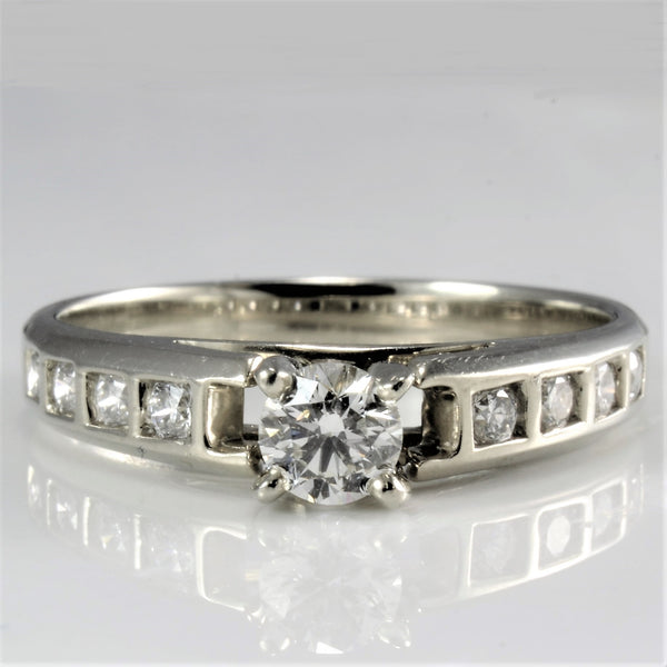 Square Channel Accented Engagement Ring | 0.61 ctw, SZ 7.75 |