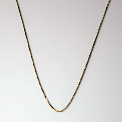 10k Yellow Gold Box Chain | 16