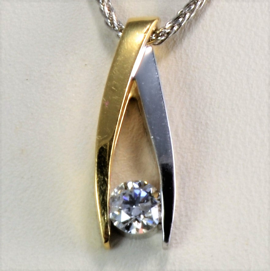 Tension set diamond on sale necklace