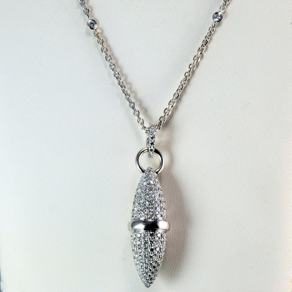 'Boodles' Velocity Large Diamond Pendant Necklace | 1.93 ctw, 20''|