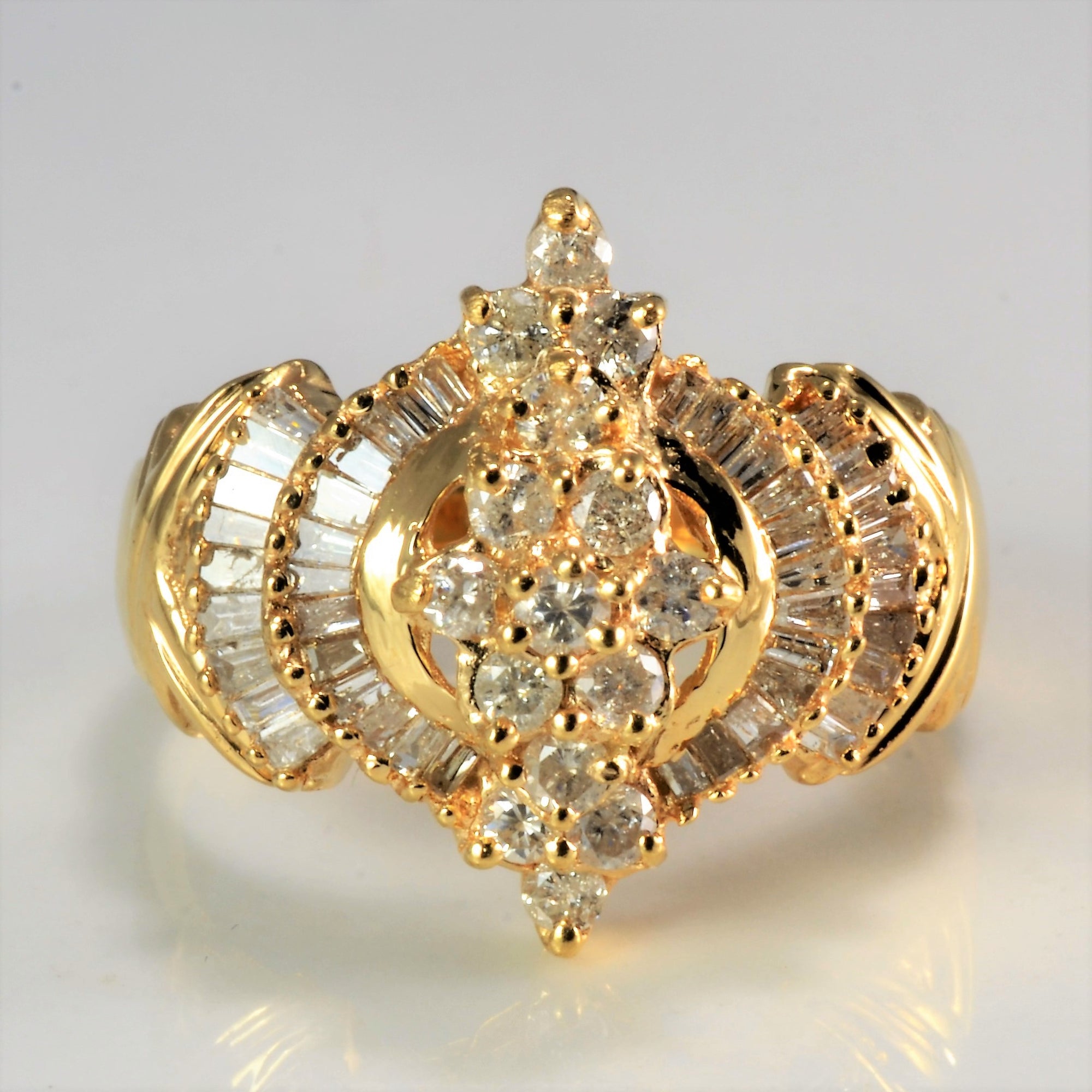 Multi Diamond Cluster Ladies Ring | 0.66 ctw, SZ 7 |