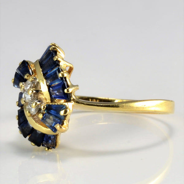 Sapphire & Diamond Ladies Cocktail Ring | 0.03 ctw, SZ 6.75 |