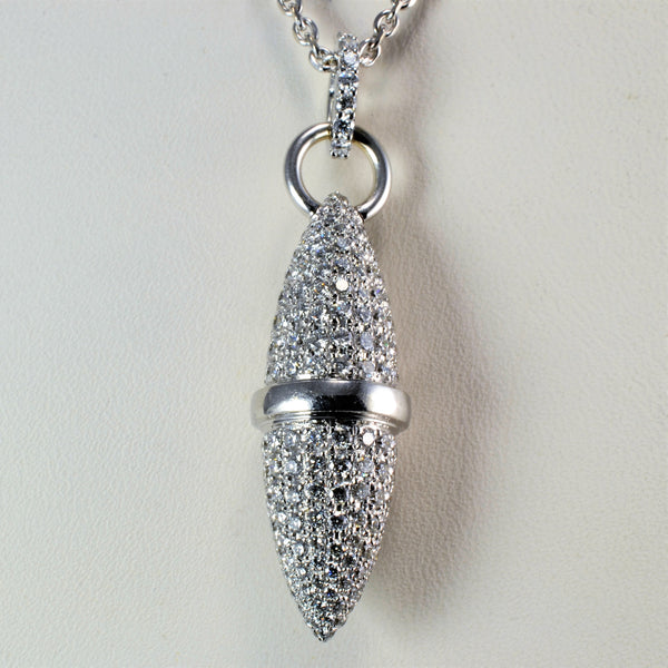 'Boodles' Velocity Large Diamond Pendant Necklace | 1.93 ctw, 20''|
