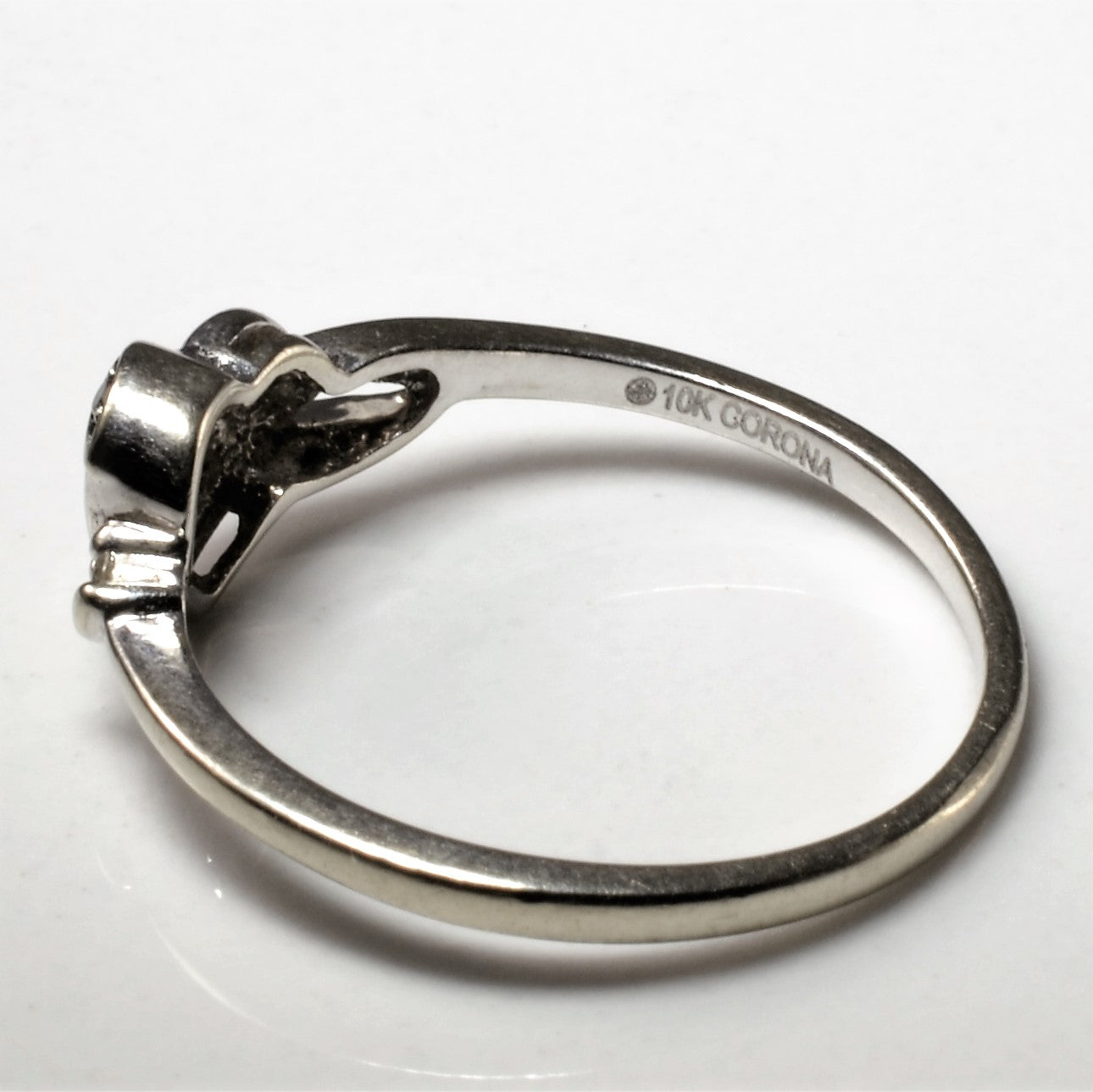 Black Diamond Heart Ring | 0.05ct | SZ 6.25 |