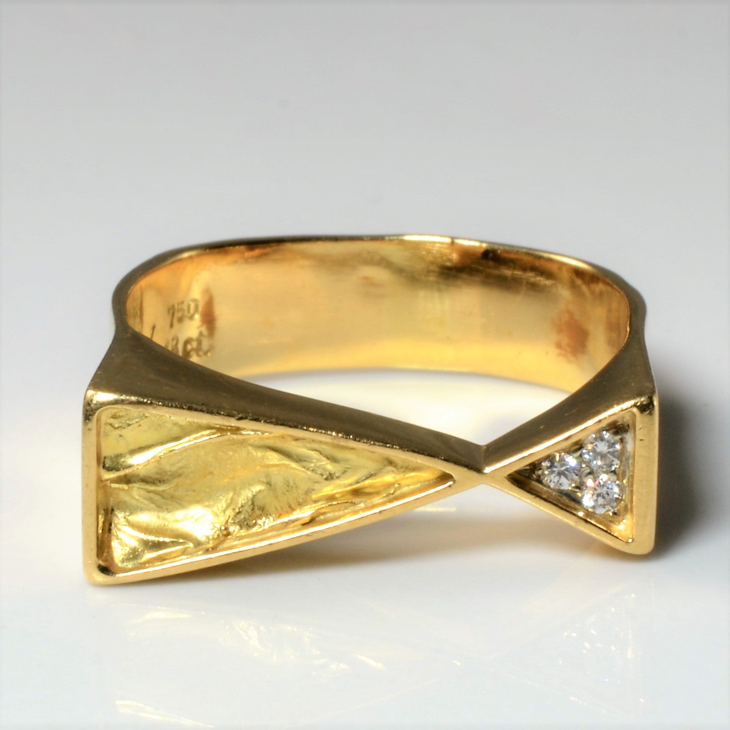 Unique Zig Zag Diamond Ring | 0.03ctw | SZ 9.25 |