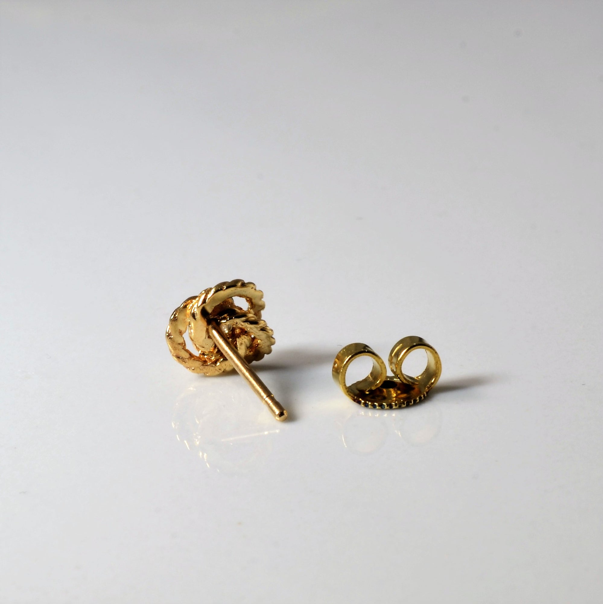 Solitaire Diamond Swirl Stud Earrings | 0.03ctw |
