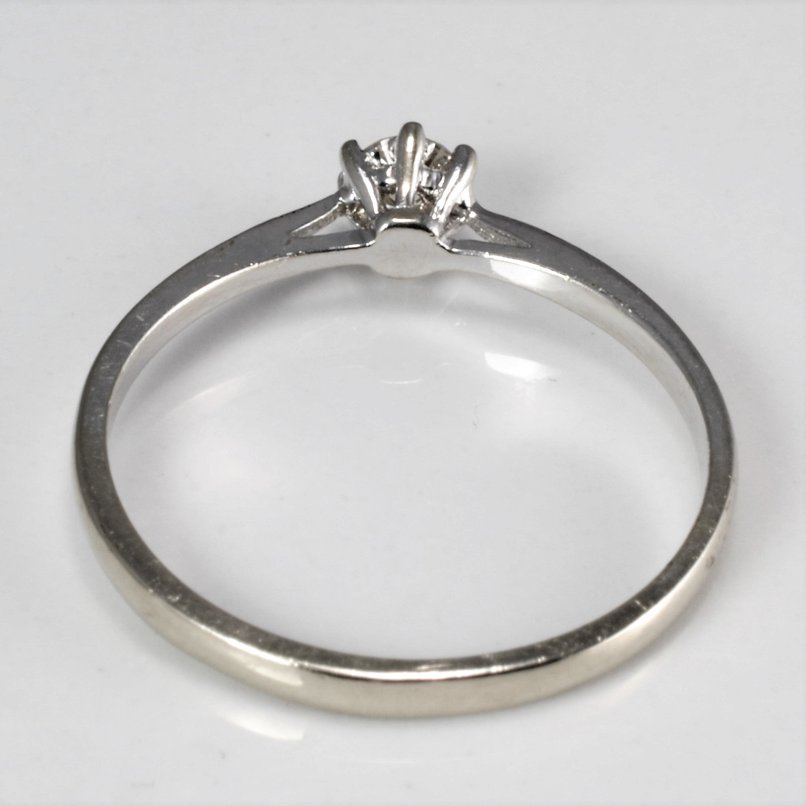 Six Prong Solitaire Diamond Ring | 0.12 ct, SZ 6.25 |