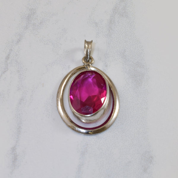 Oval Synthetic Ruby Pendant | 7.00ct |