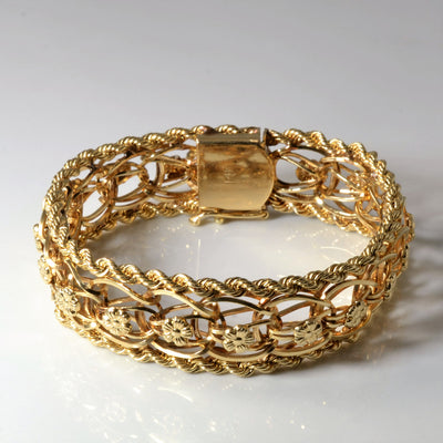 Woven Orange Blossom Chain Bracelet | 8