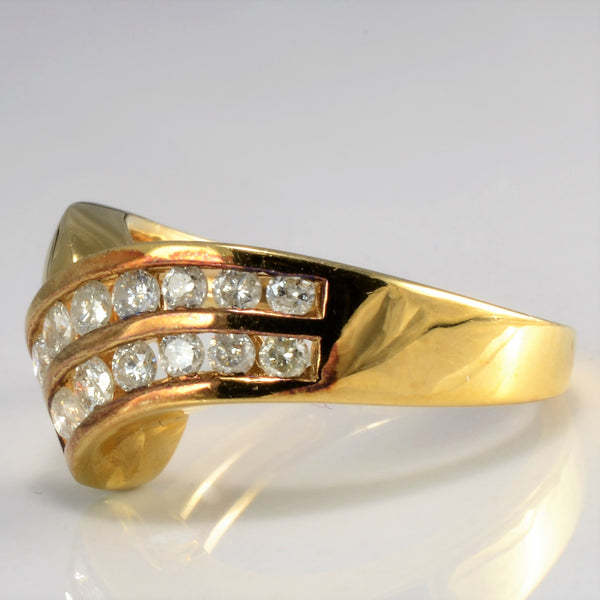 Channel Diamond Chevron Ring | 0.25 ctw, SZ 7 |