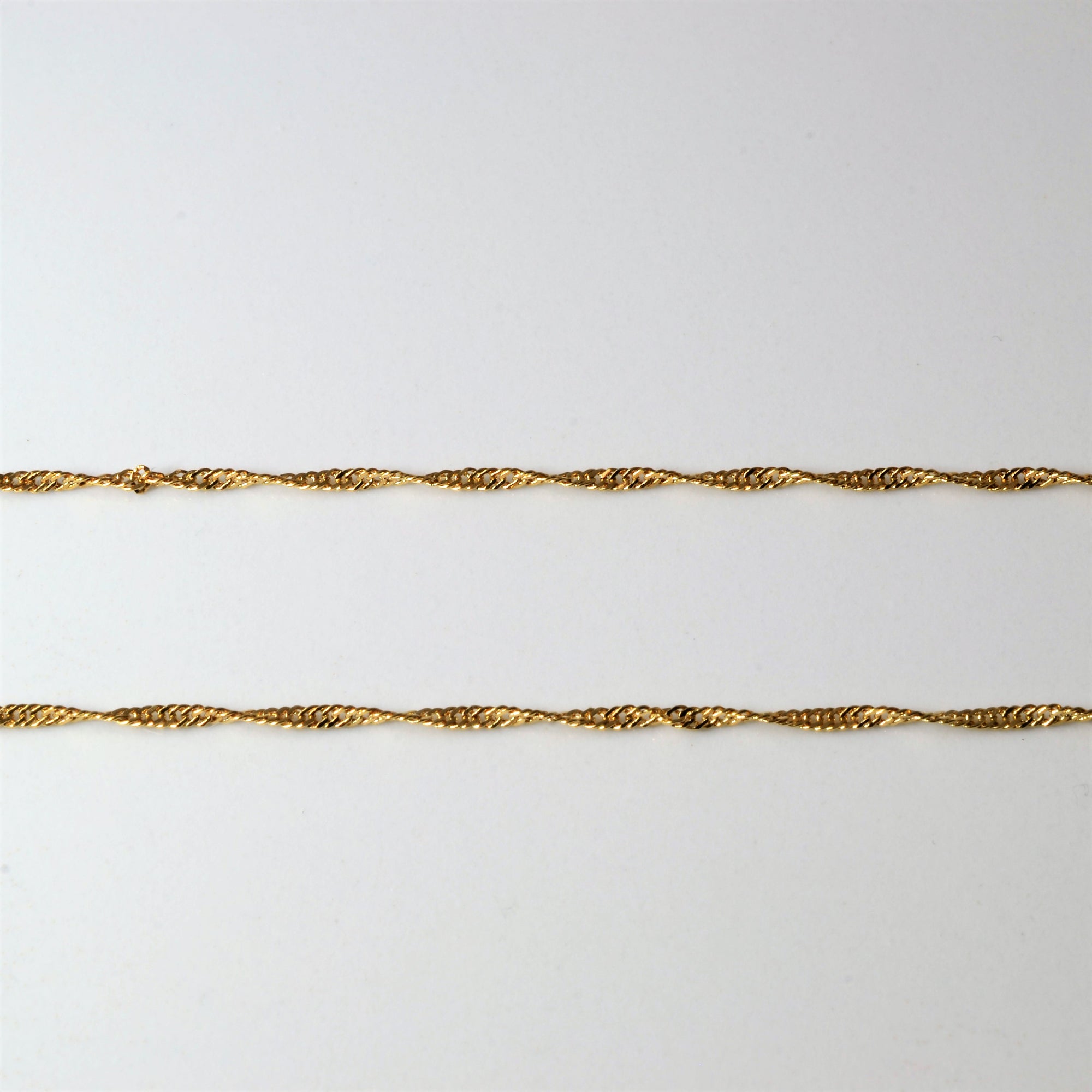 Yellow Gold Letter 'W' Necklace | 15