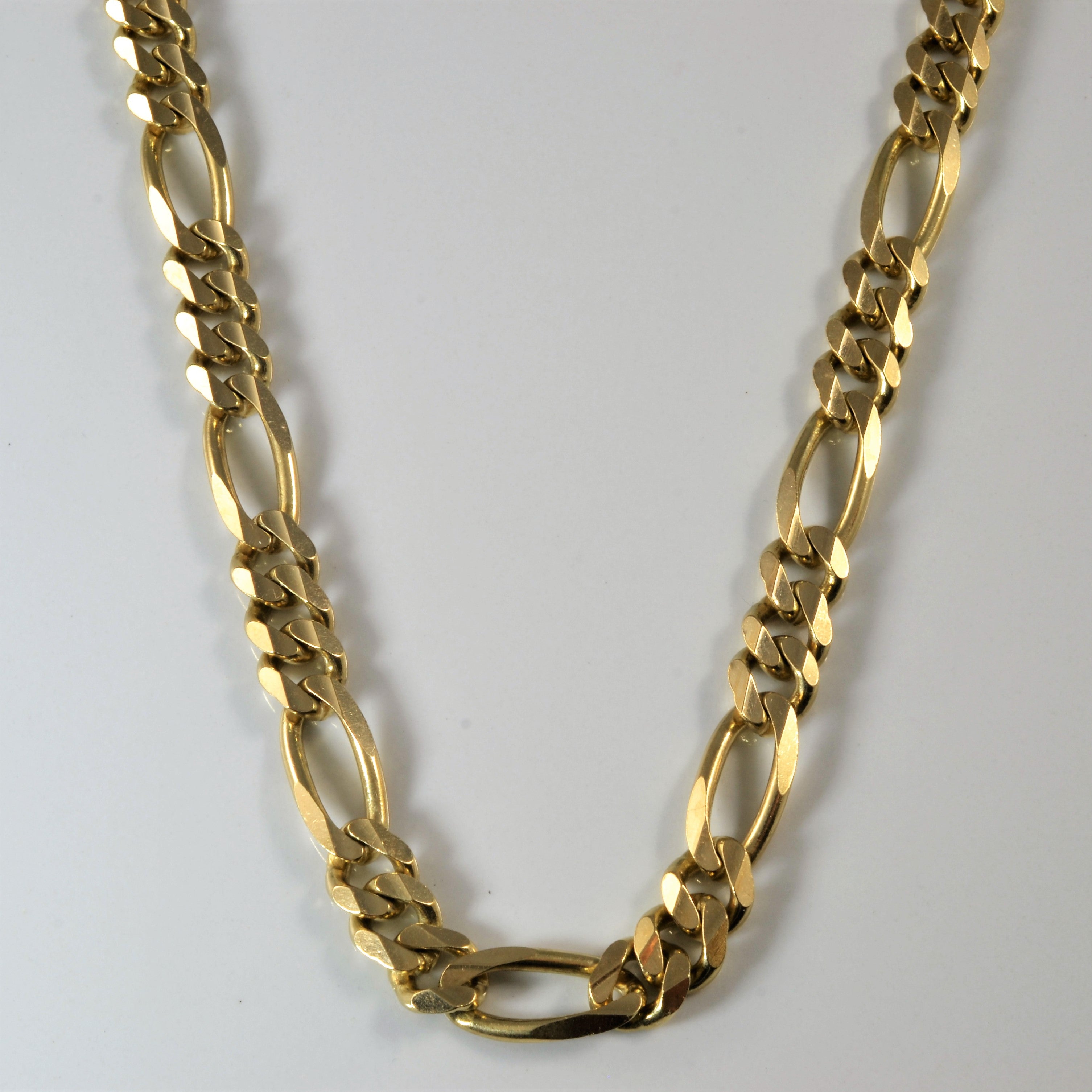 10k Yellow Gold Figaro Chain | 20