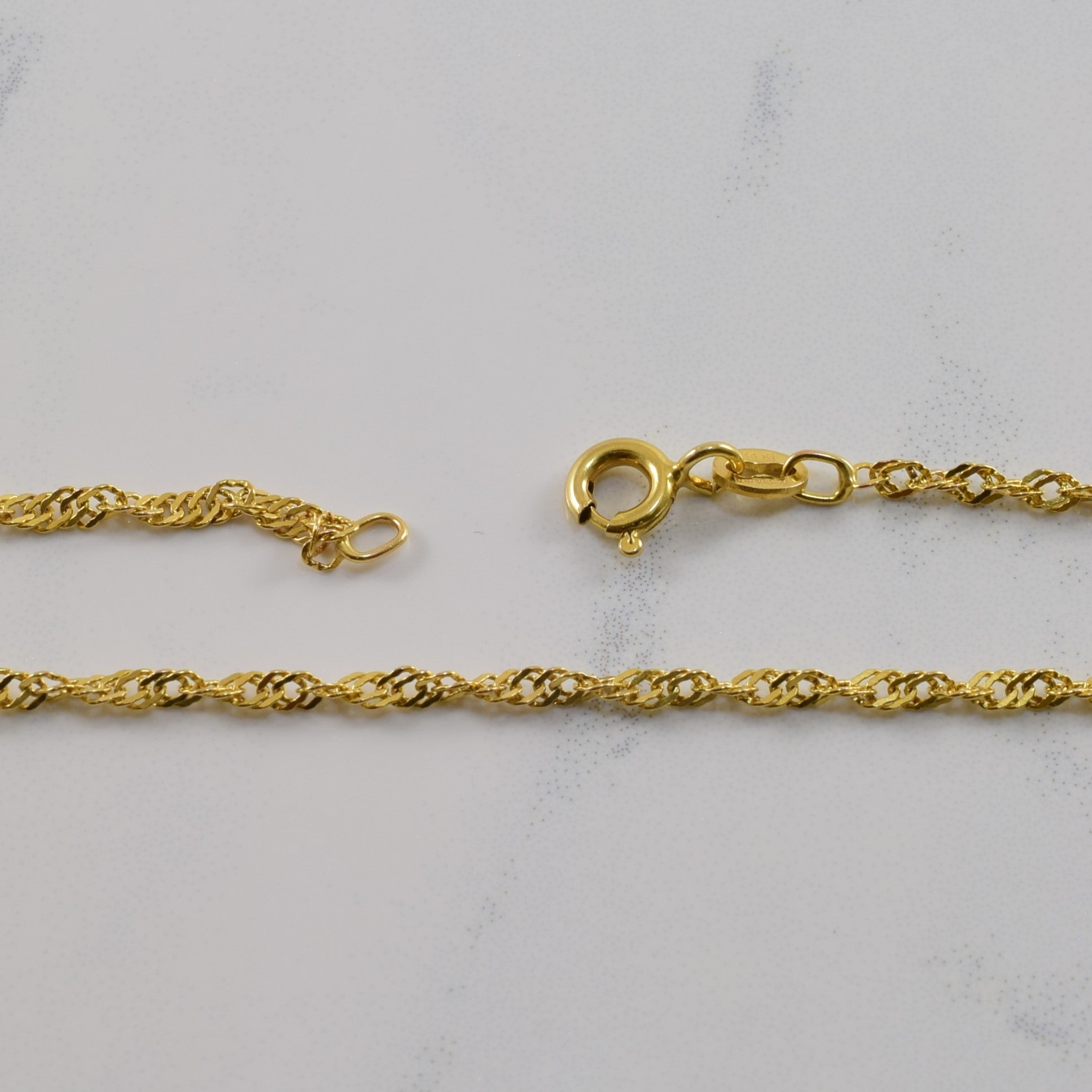 14k Yellow Gold Singapore Chain | 20" |