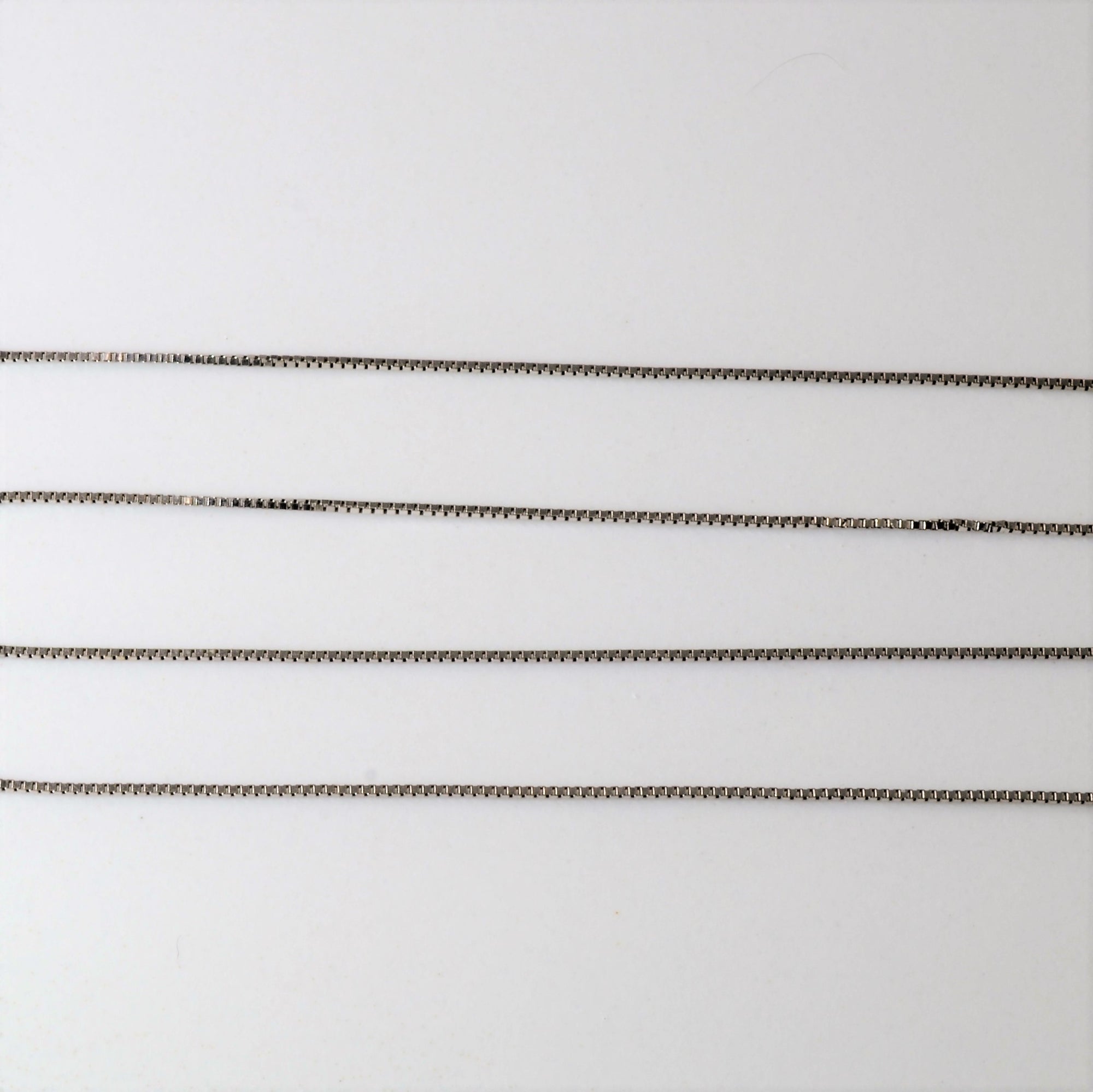 20 white gold box chain Clearance