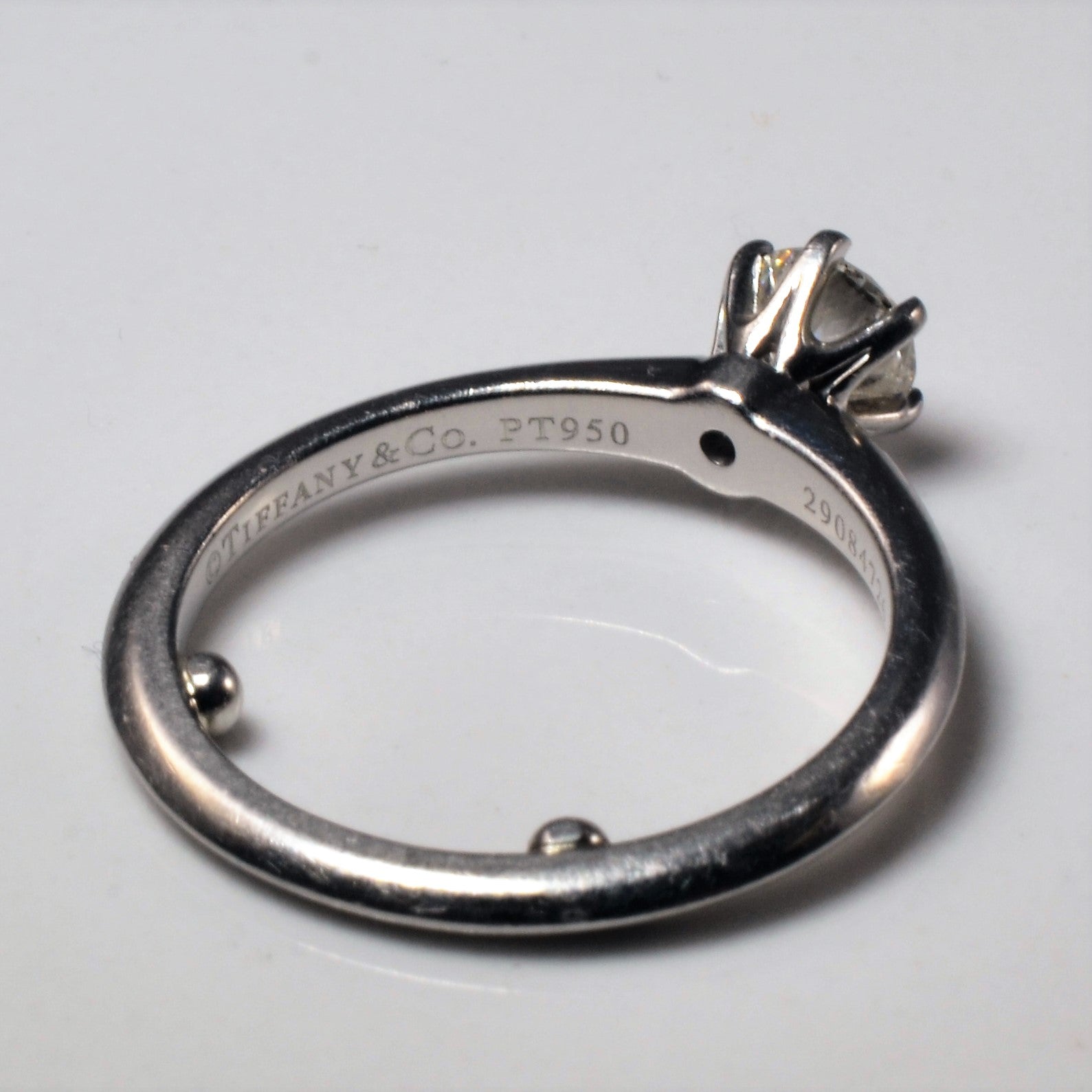 'Tiffany & Co.' Platinum Solitaire Engagement Ring | 0.46ct | SZ 6.25 |