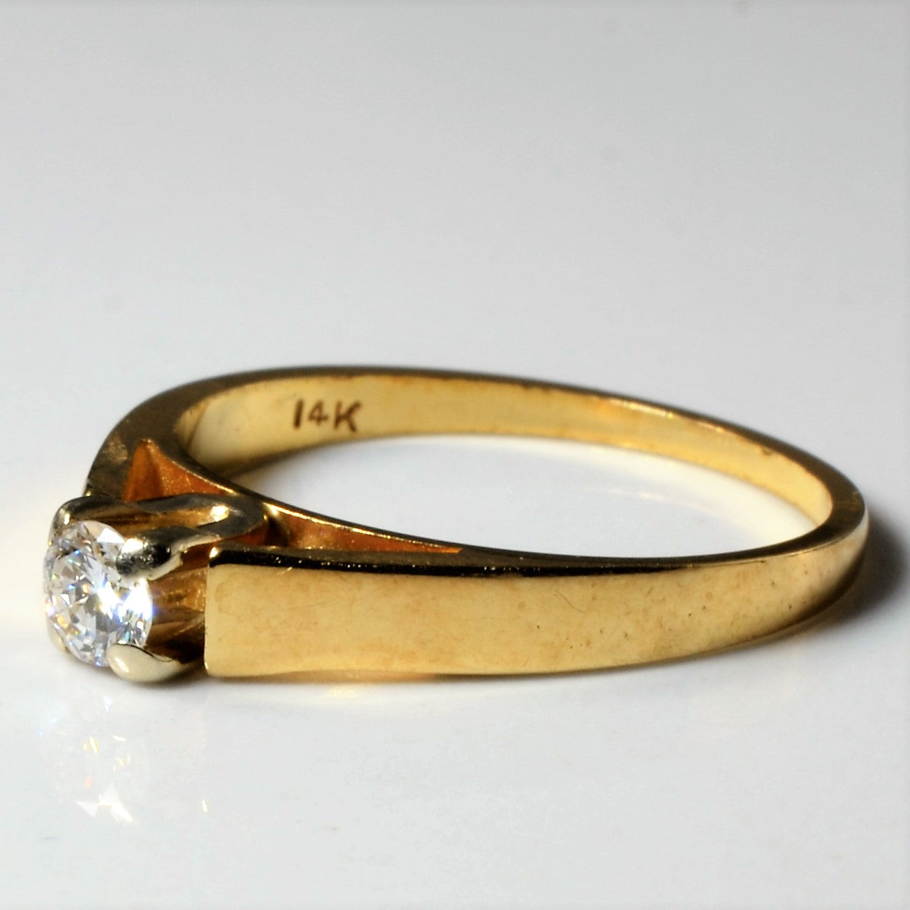 Solitaire Diamond Engagement Ring | 0.17ct | SZ 6.75 |