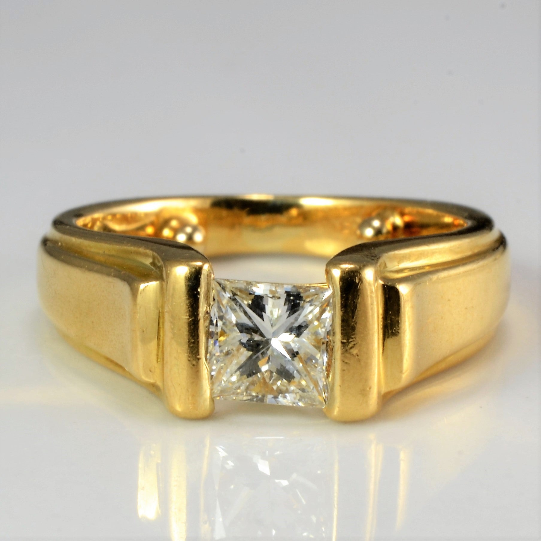 Semi Bezel Solitaire Diamond Engagement Ring | 0.40 ct, SZ 2 |