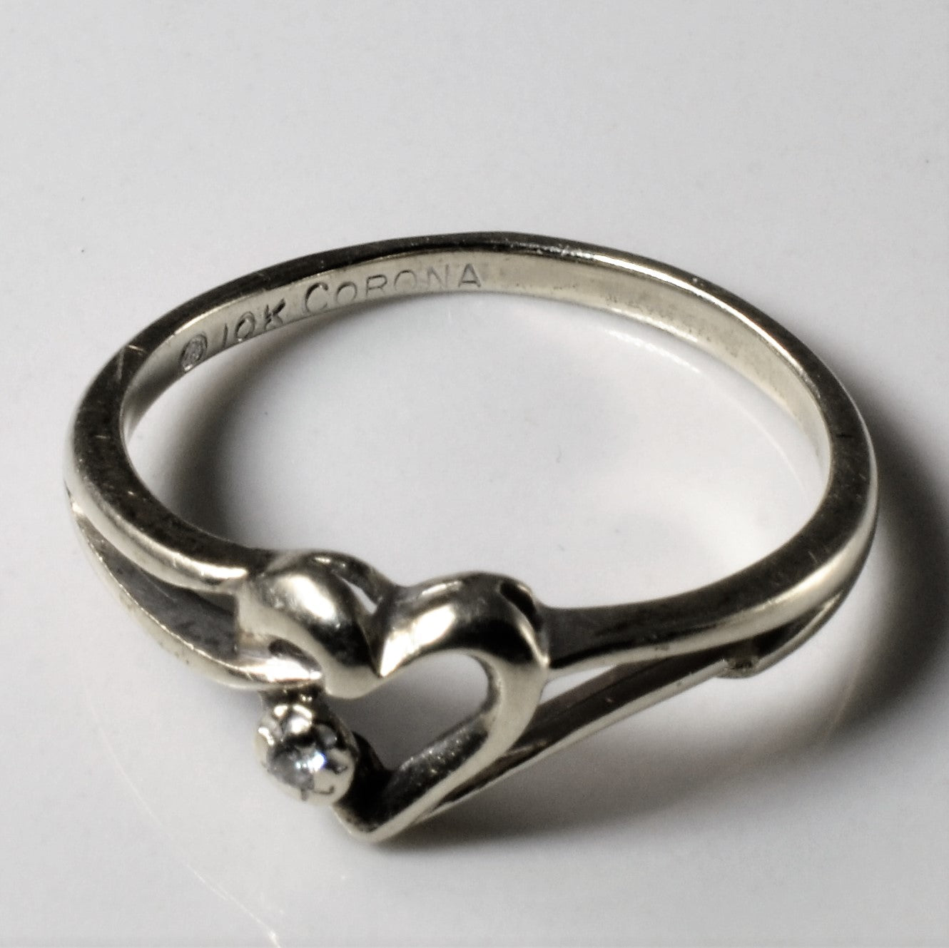 Diamond Heart Promise Ring | 0.015ct | SZ 6.5 |