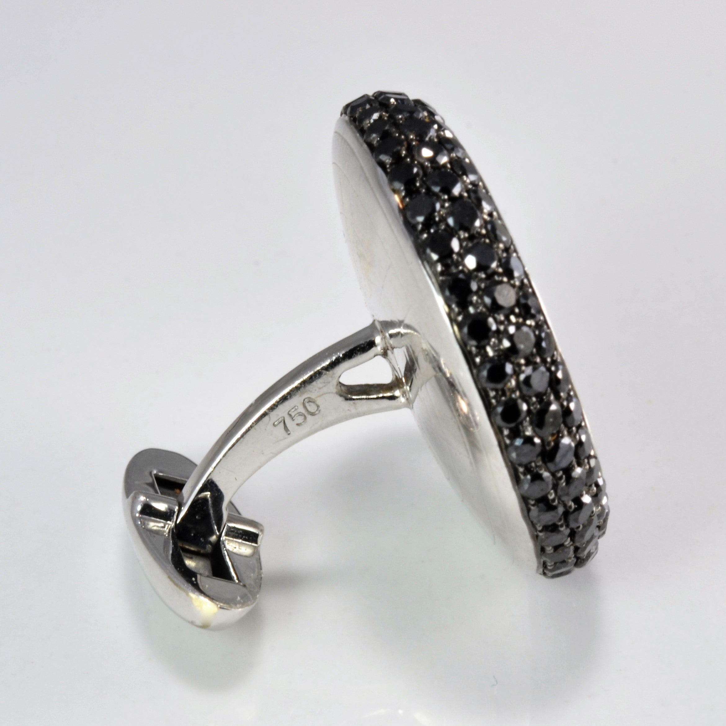 Unique Black Diamond Ace Cufflinks | 3.72 ctw |