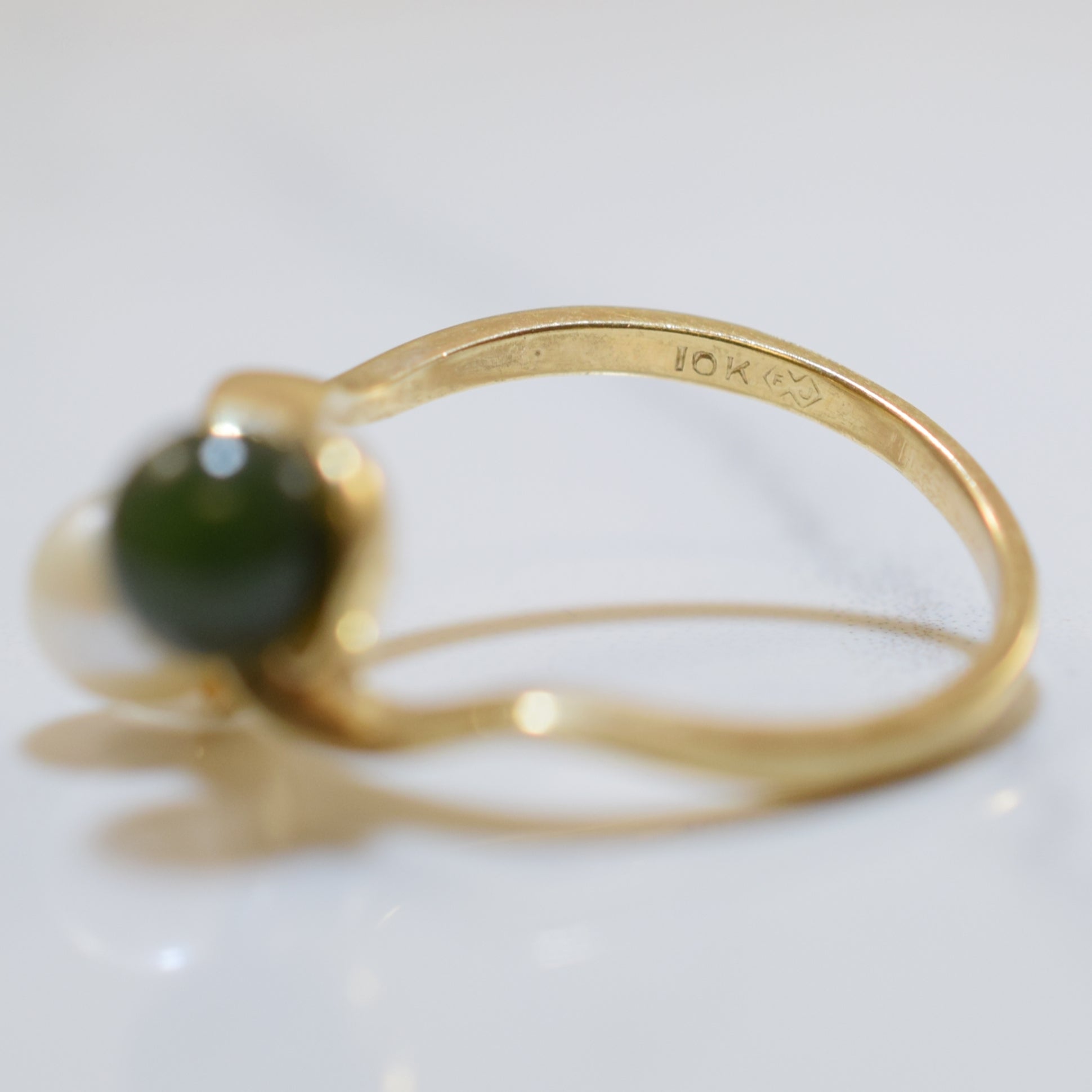 Nephrite & Pearl Bypass Ring | 1.70ct, 1.30ct | SZ 8 |