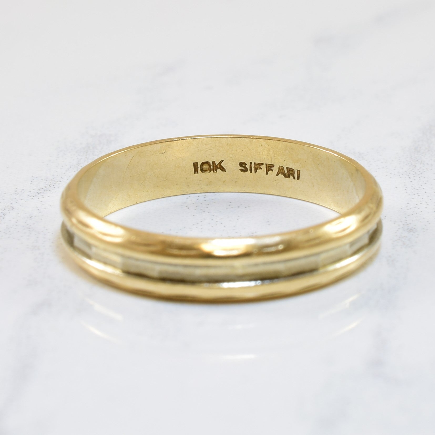 10k Yellow Gold Textured Ring | SZ 8.5 |