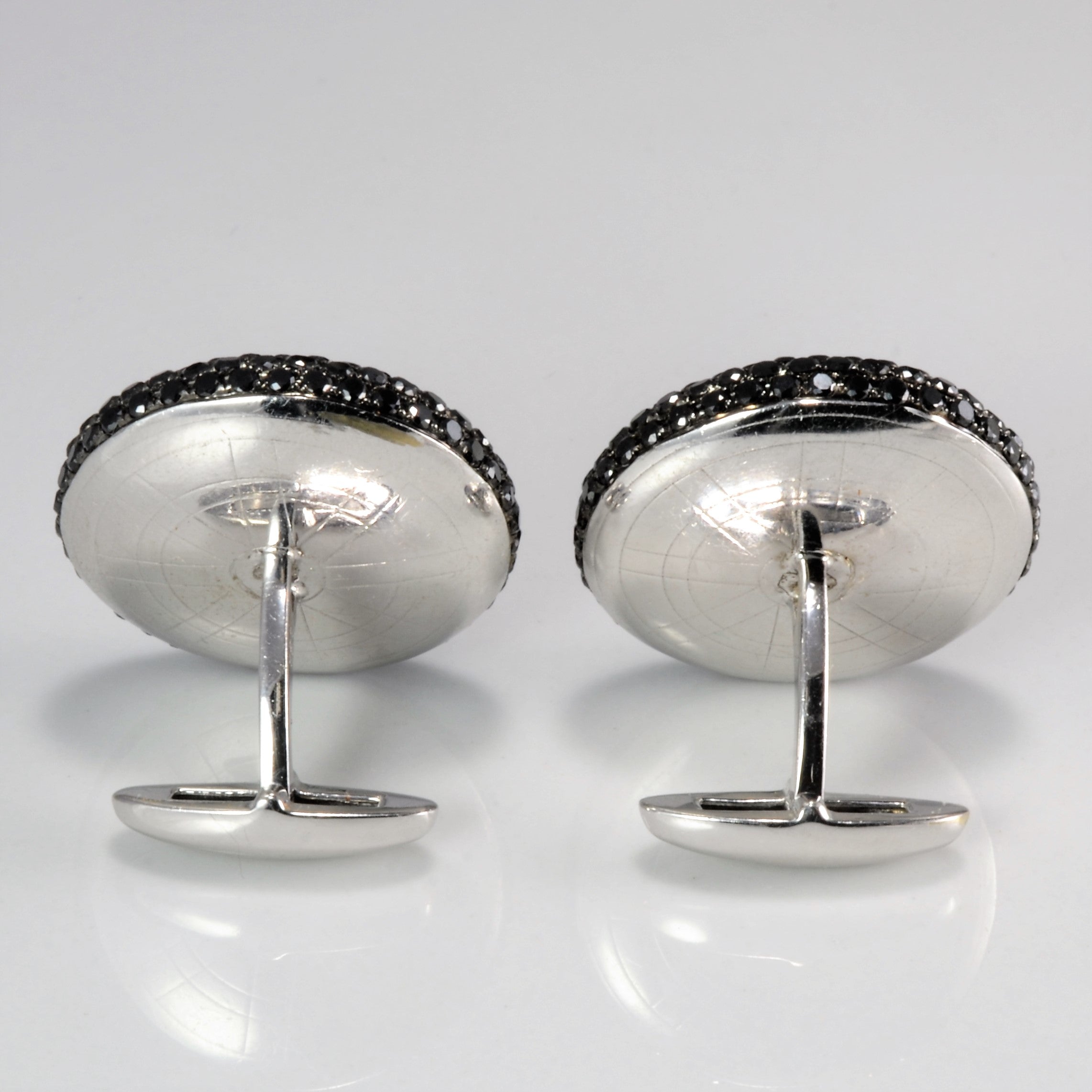 Unique Black Diamond Ace Cufflinks | 3.72 ctw |