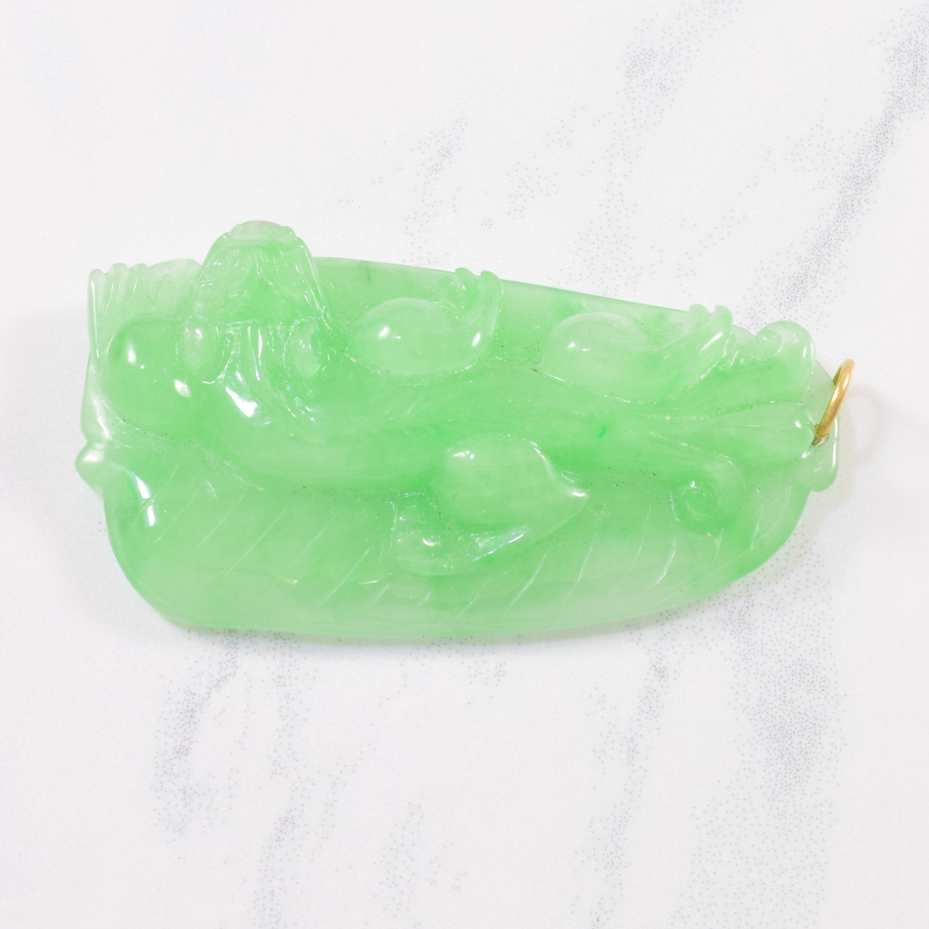 Carved Jade Dragon Pendant