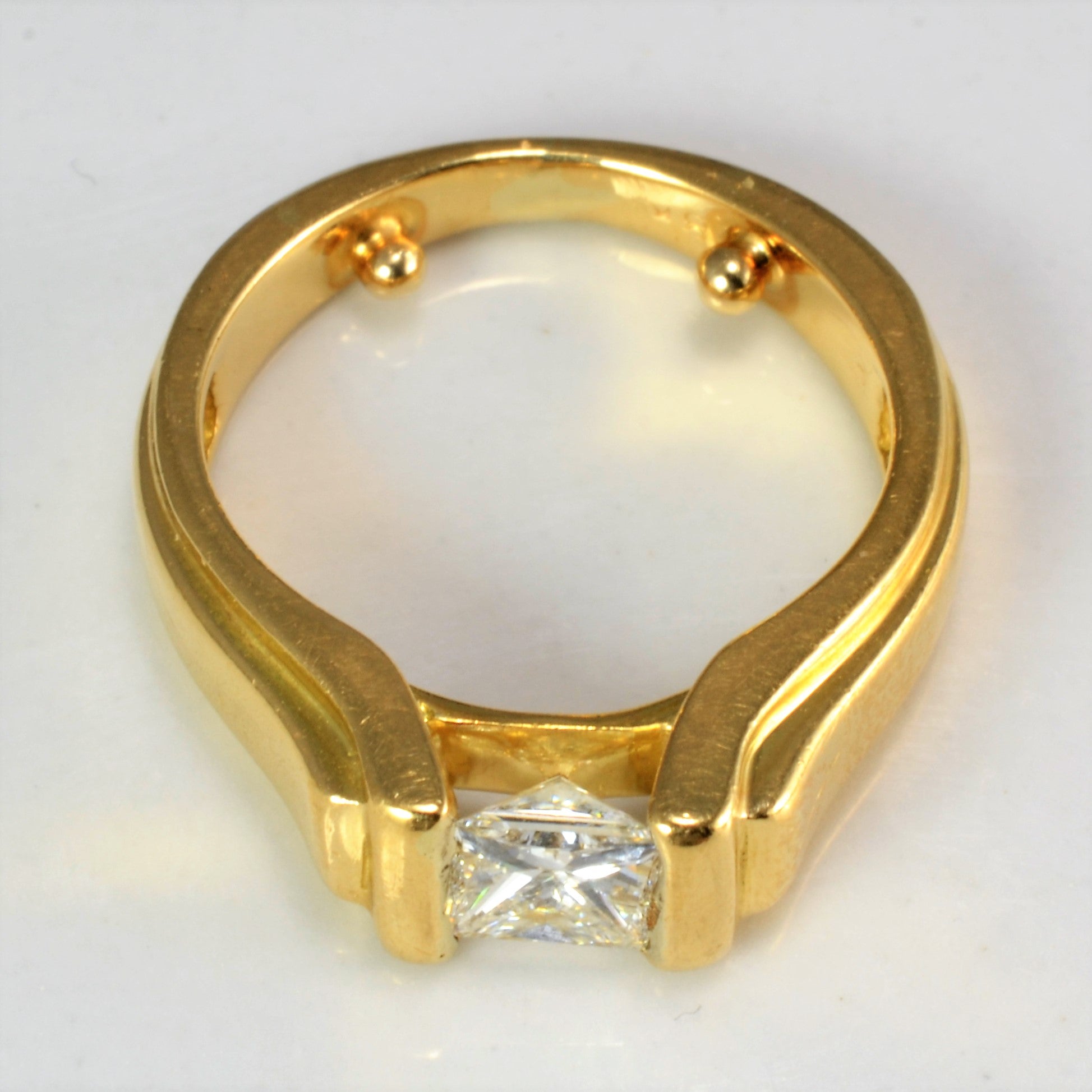 Semi Bezel Solitaire Diamond Engagement Ring | 0.40 ct, SZ 2 |