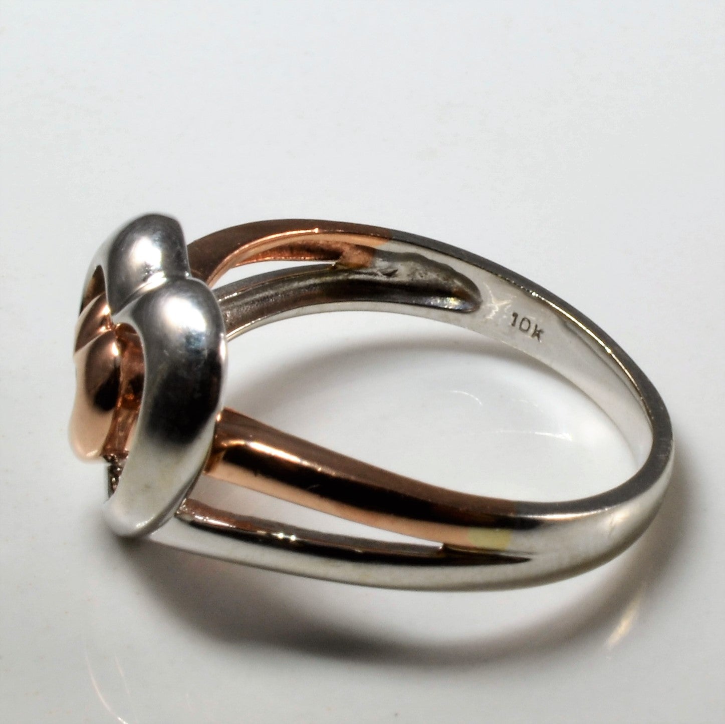 Two Tone Double Heart Ring | SZ 6.5 |