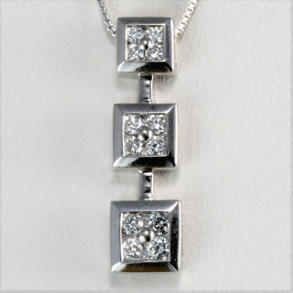 Bezel Set Diamond Pendant Necklace | 0.22 ctw, 18''|
